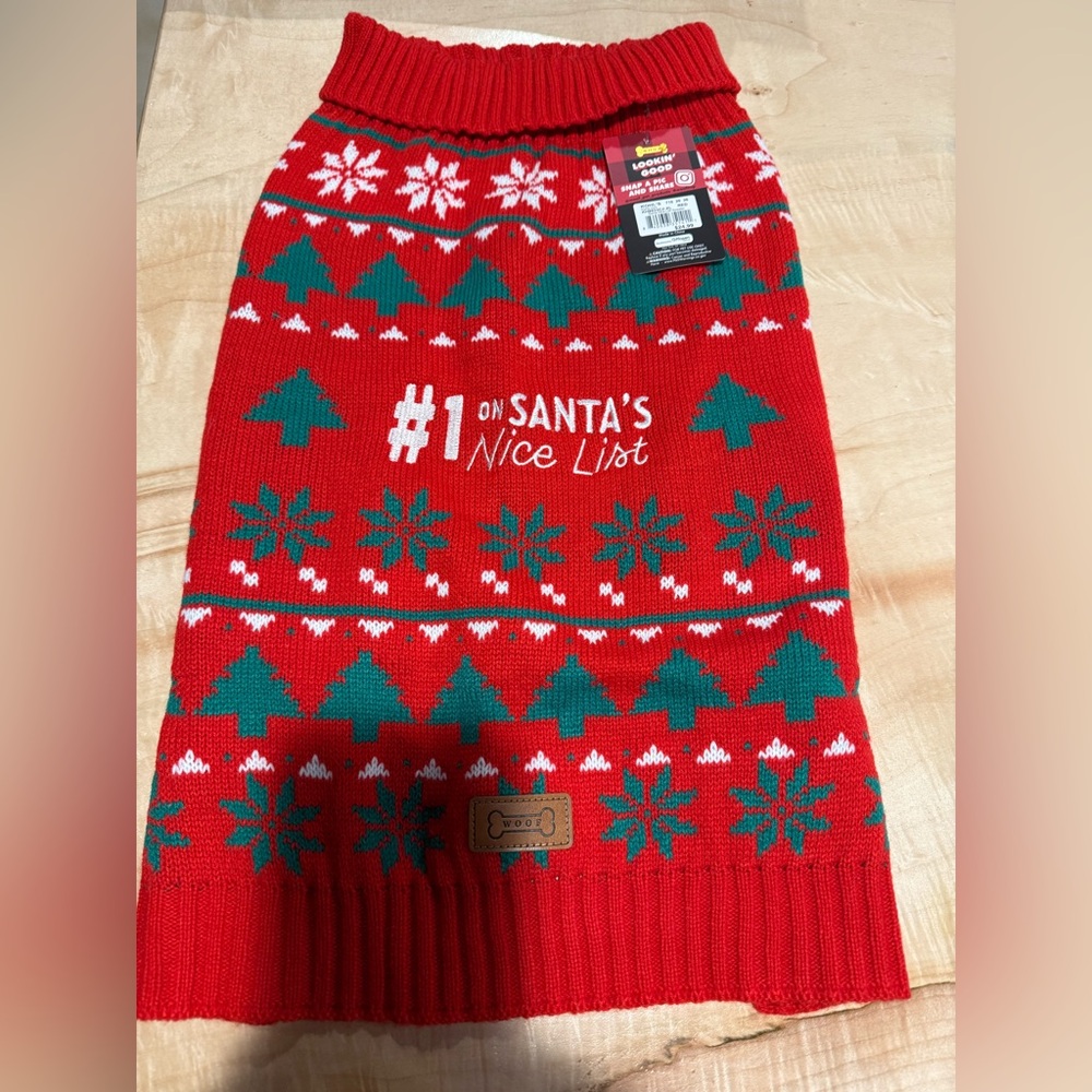 Festive Dog Christmas Sweater NWT Size XL